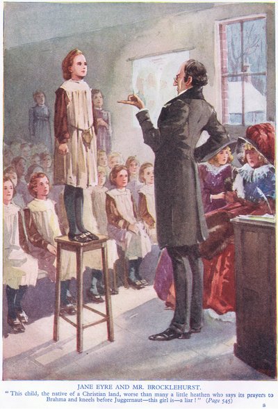 Jayne Eyre and Mr Brocklehurst by Charles Edmund Brock